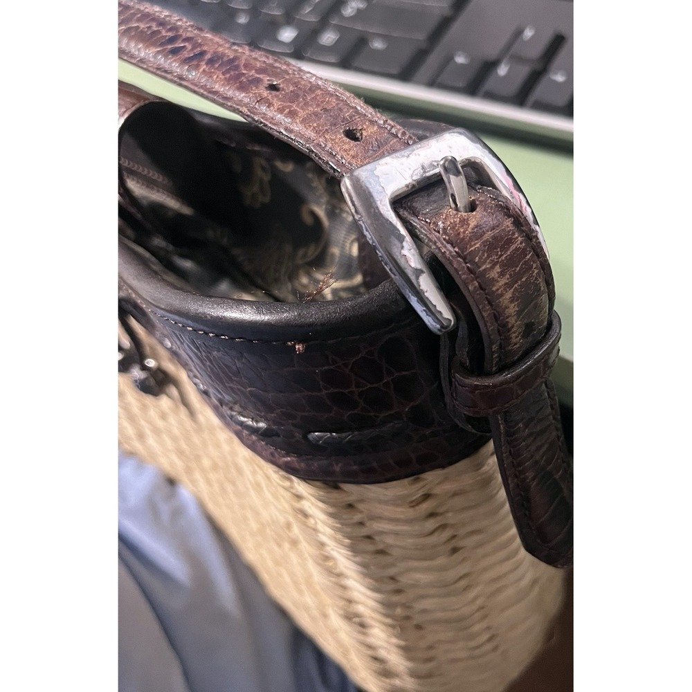 Brighton Emma Leather and Woven Straw Summer Purse - Picture 11 of 11